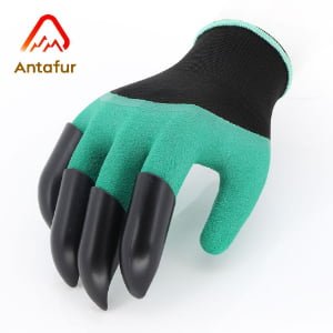 garden glove with claws