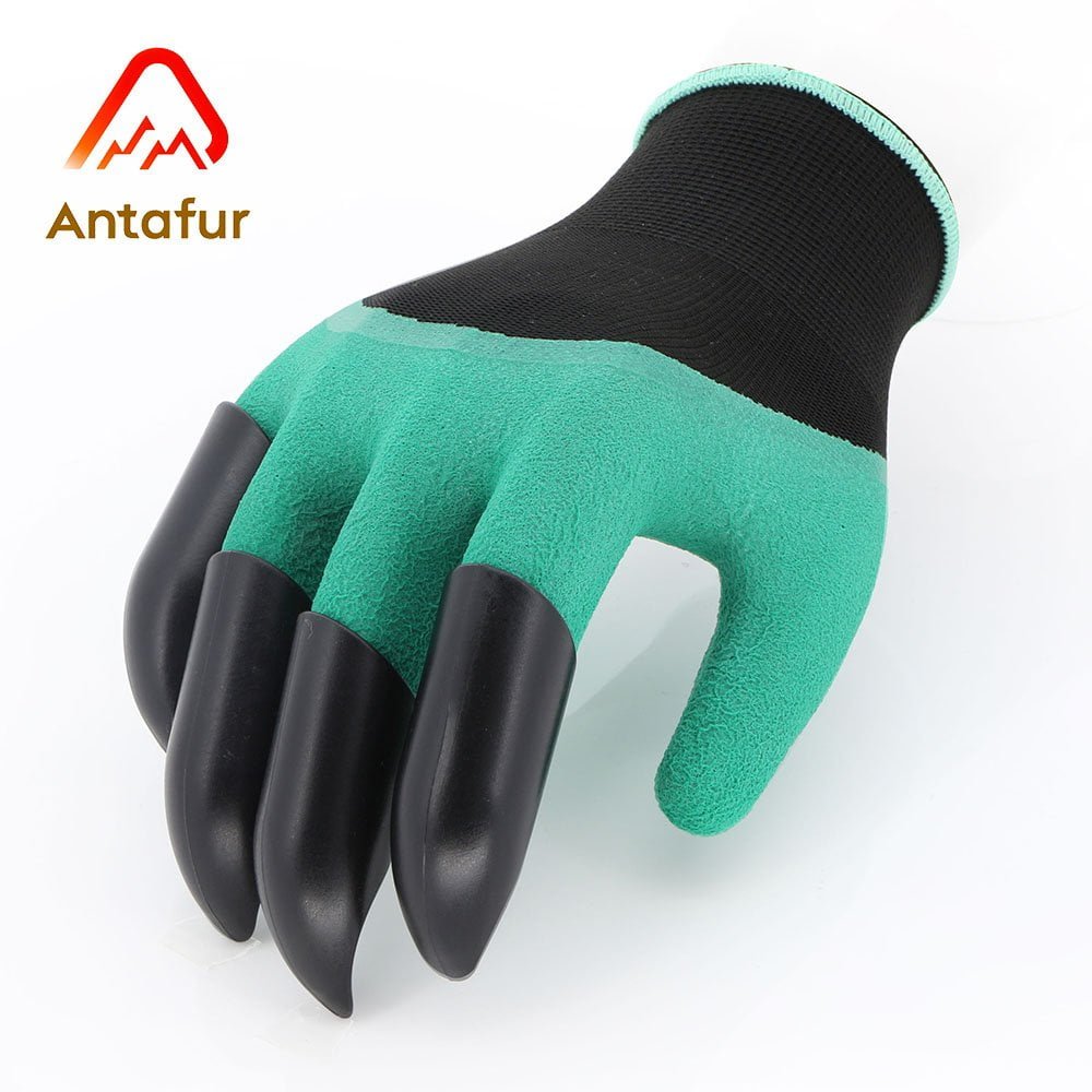 garden glove with claws