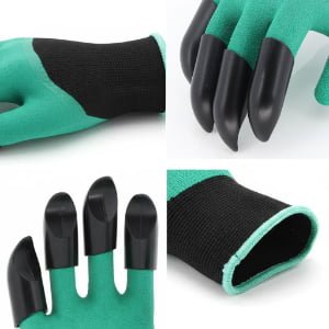 garden glove with claws