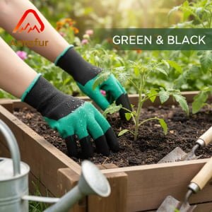 garden glove with claws