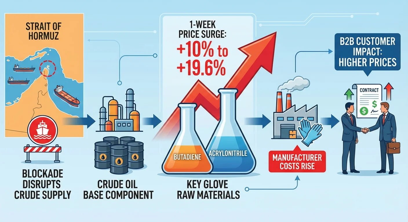Rising costs of raw materials for work gloves