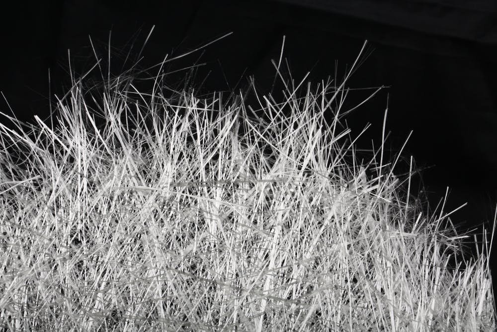 the delicate glass filaments.