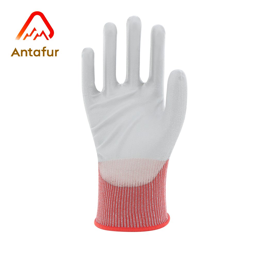 ANSI A5 Cut Resistant Gloves 21G Ultra-Thin PU Coated Work Glove | PU1502C