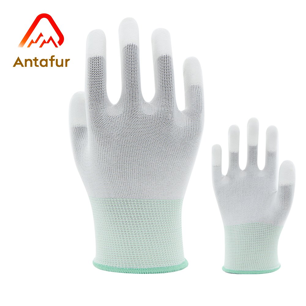 13G Nylon PU Finger Coated Precision Work Gloves |PU3103