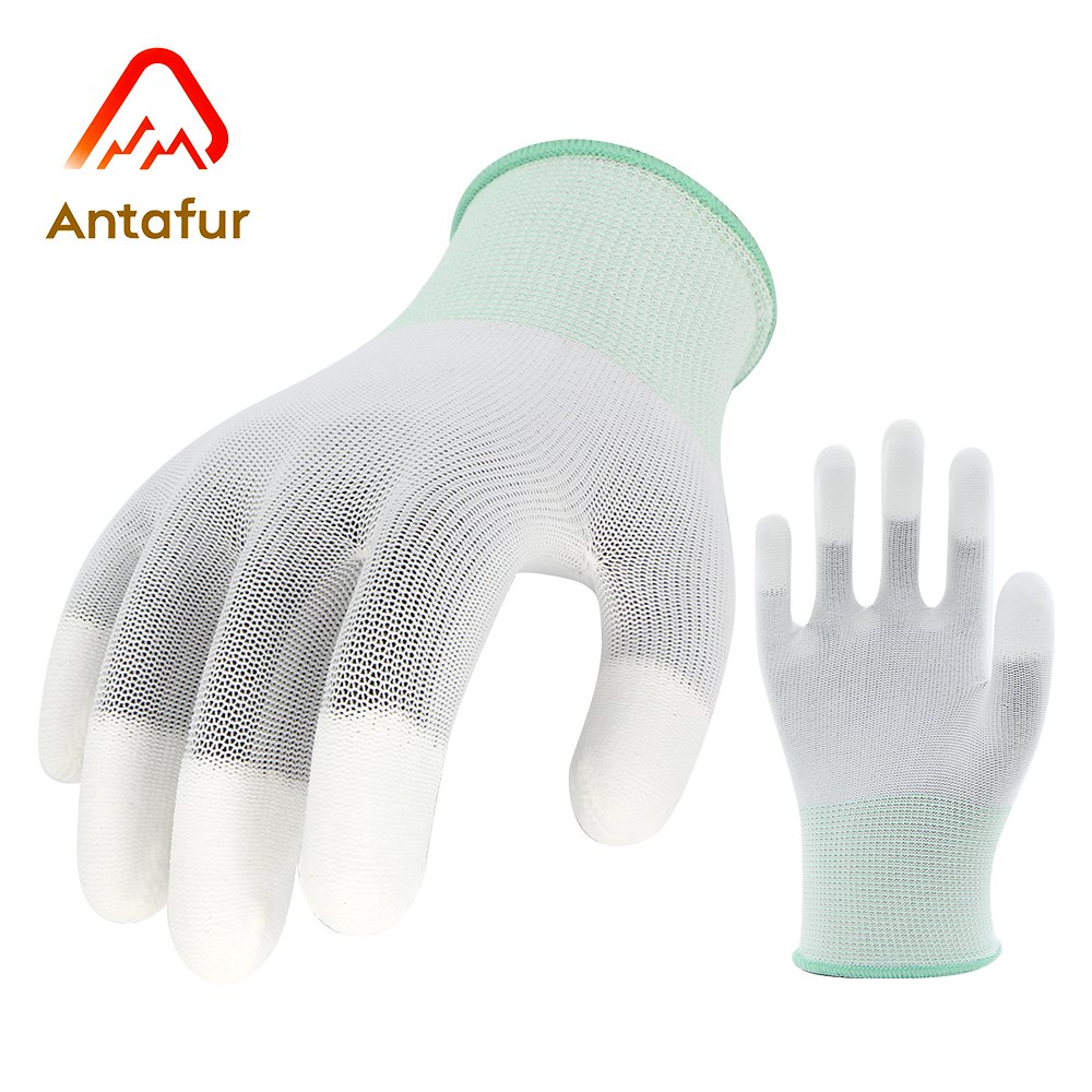 13G Nylon PU Finger Coated Precision Work Gloves |PU3103