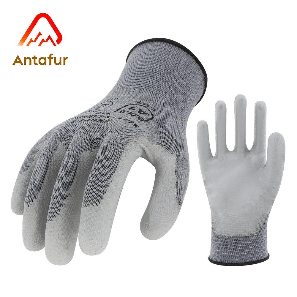 13G Polyester / Carbon Fiber Anti-Static ESD Safety Work Gloves |PU3104