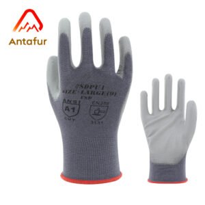 13G Nylon/Carbon PU Coated ESD Safe Anti-Static Work Gloves | PU3105