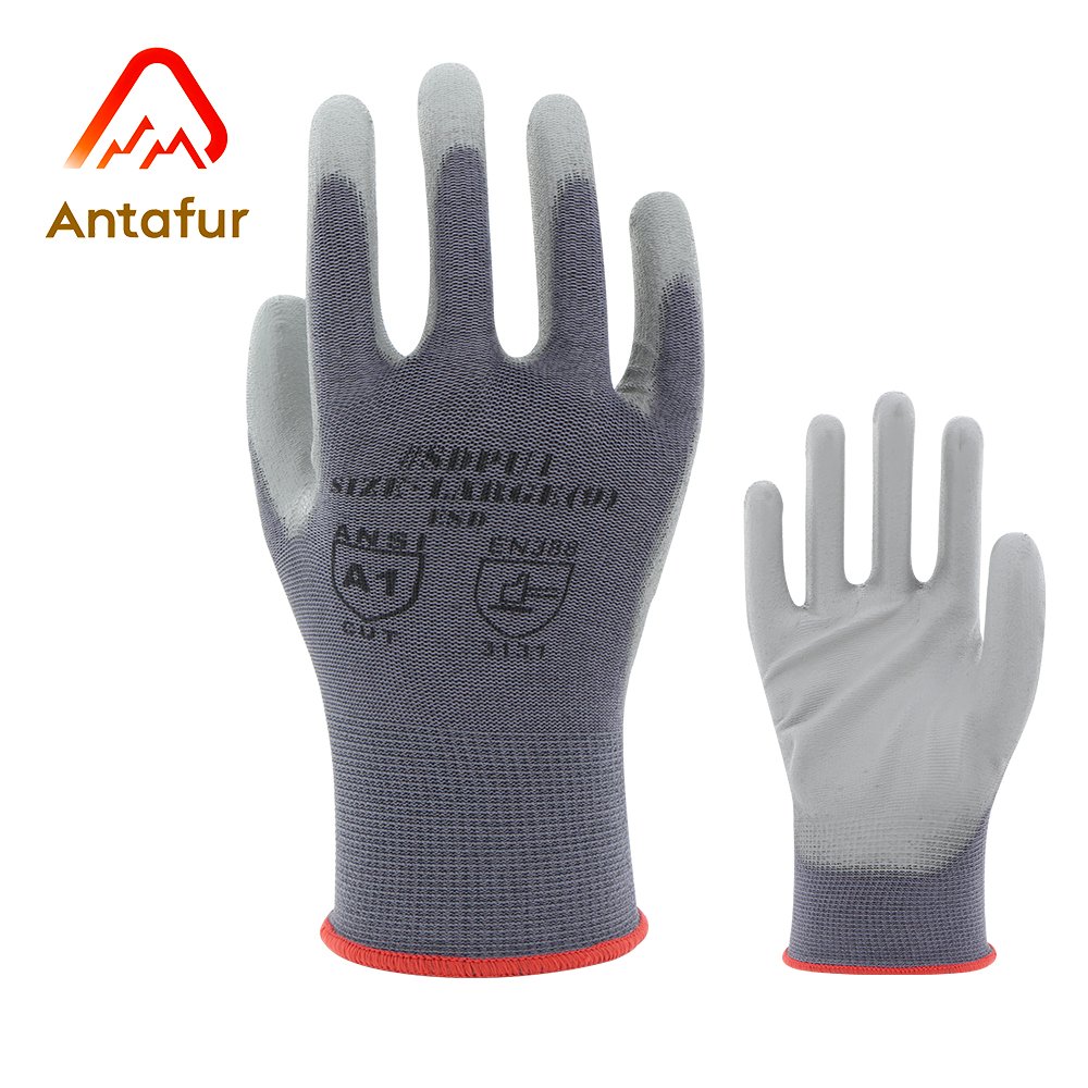 13G Nylon/Carbon PU Coated ESD Safe Anti-Static Work Gloves | PU3105