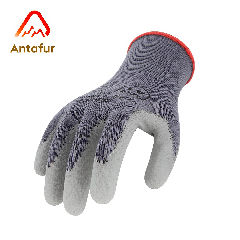 13G Nylon/Carbon PU Coated ESD Safe Anti-Static Work Gloves | PU3105