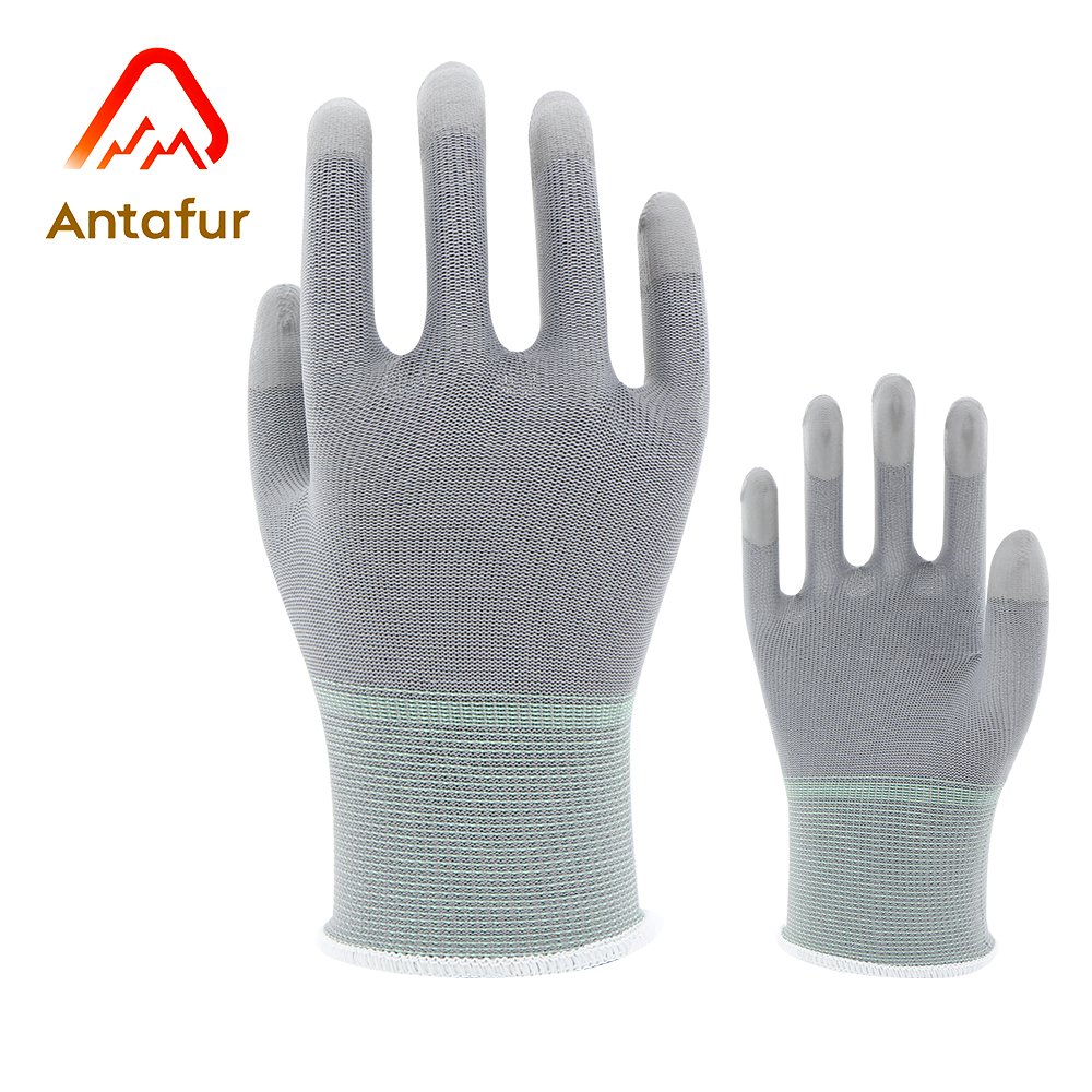 13 gauge anti-static PU finger coated gloves | PU3106