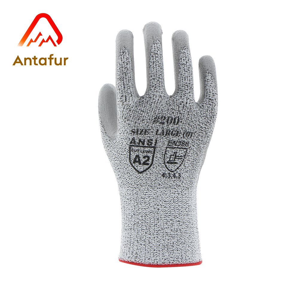ANSI A2 Cut Resistant PU Coated Work Gloves | PU3200