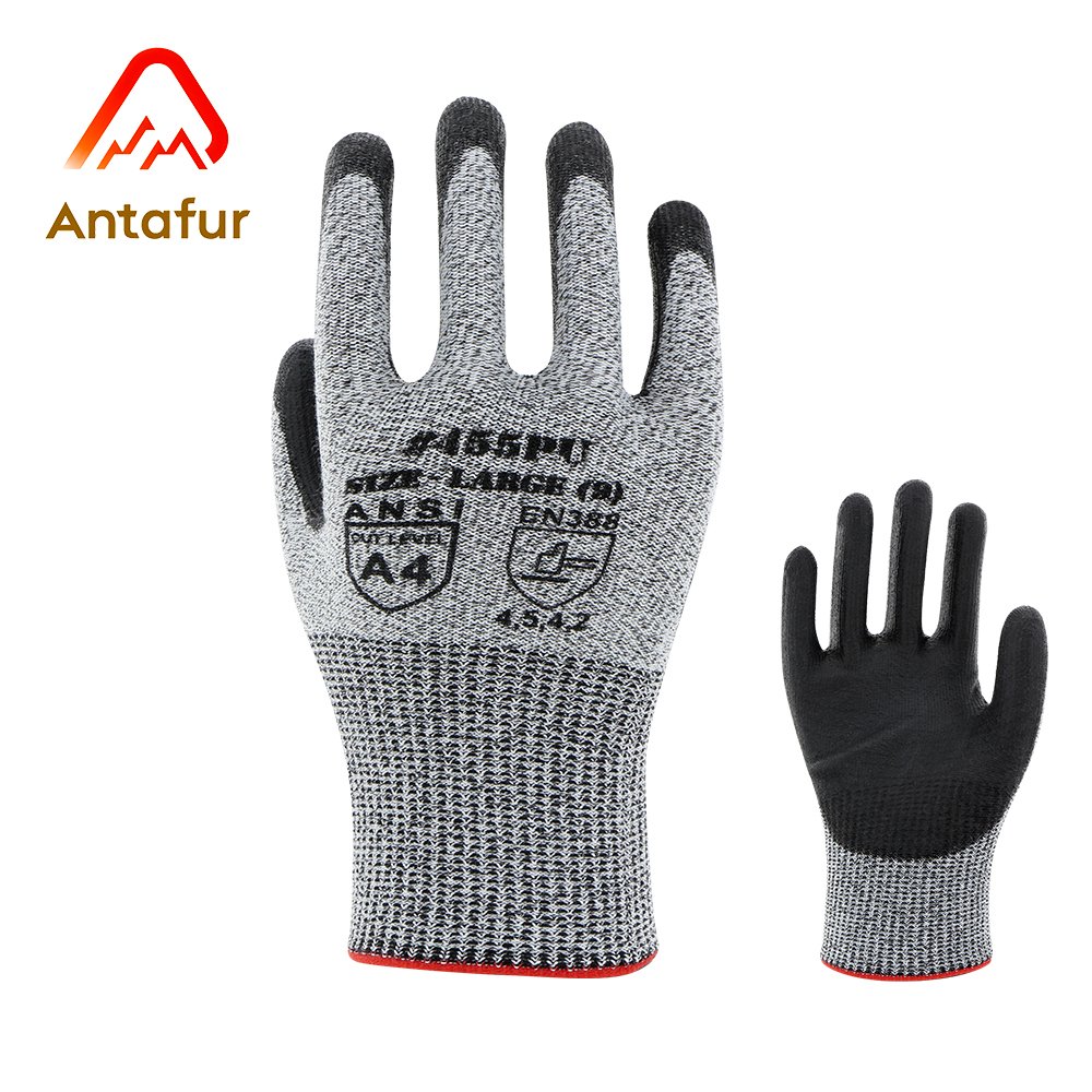 ANSI A4 / EN388 Level E Cut Resistant PU Coated Work Gloves with Touchscreen |PU3400C