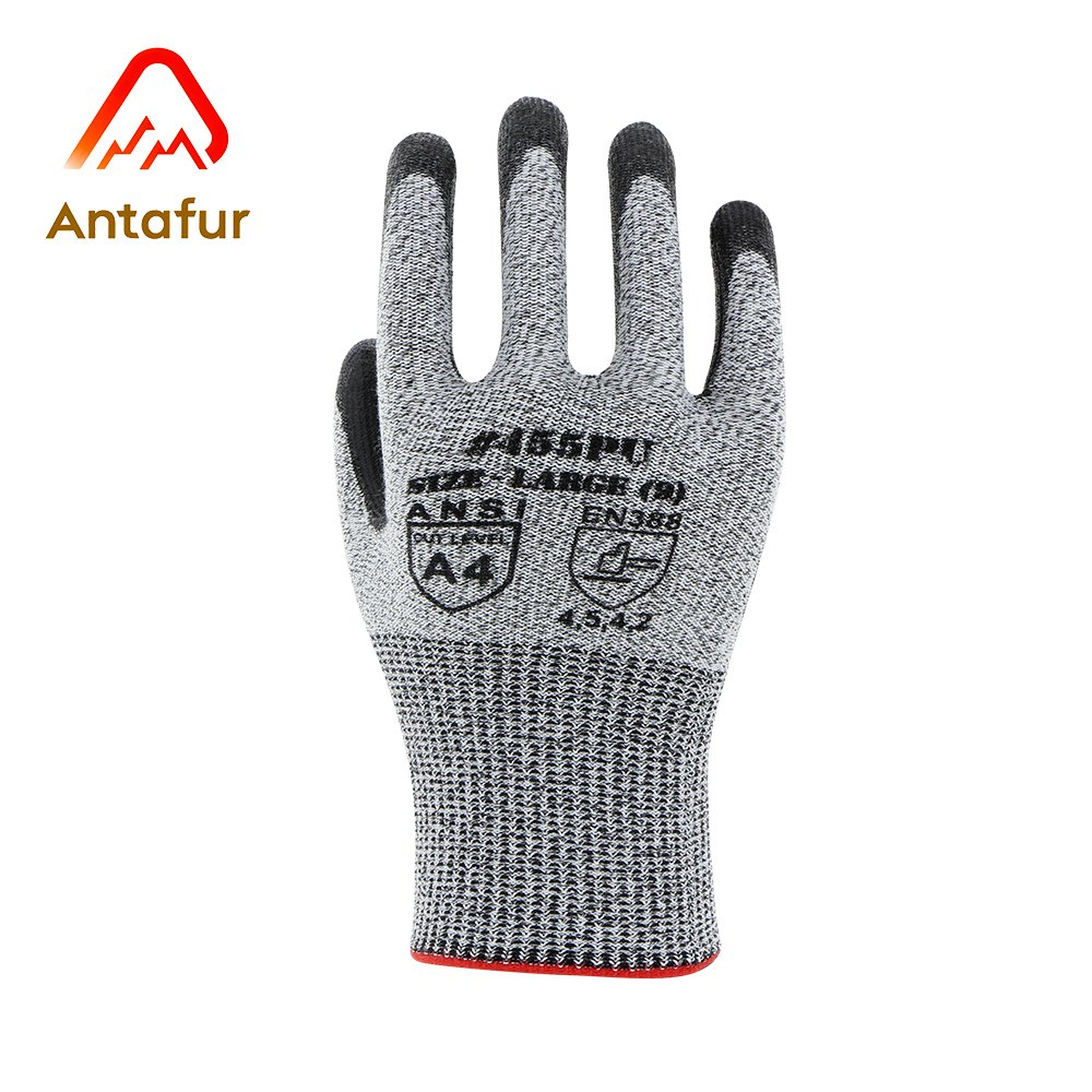 ANSI A4 / EN388 Level E Cut Resistant PU Coated Work Gloves with Touchscreen |PU3400C