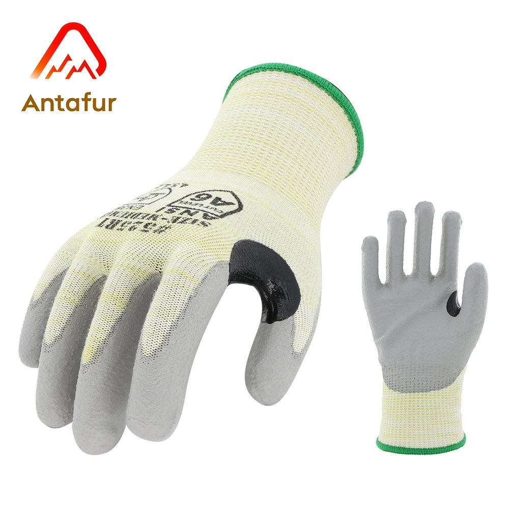 ANSI A6 / EN388 Level F Cut Resistant PU Work Gloves | PU525RT