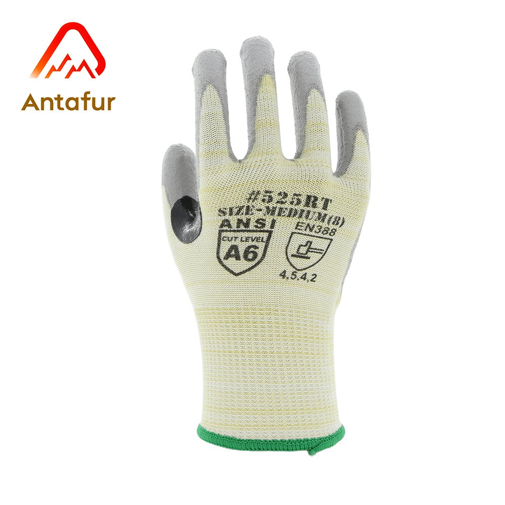 ANSI A6 / EN388 Level F Cut Resistant PU Work Gloves | PU525RT