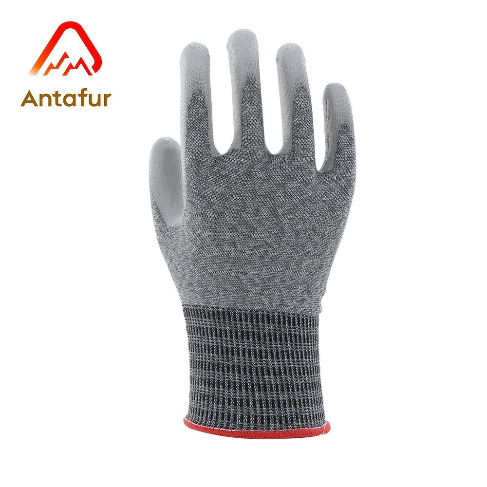 18G HPPE/Steel ANSI A4 Cut Resistant PU Coated Work Gloves | PU8400C