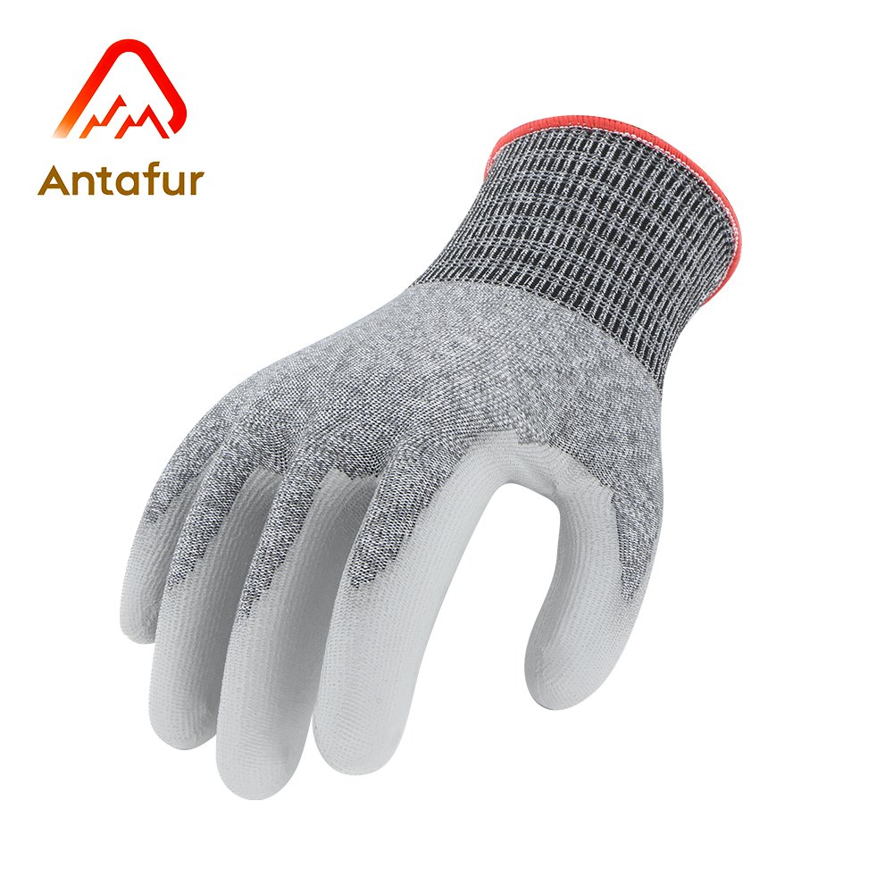 18G HPPE/Steel ANSI A4 Cut Resistant PU Coated Work Gloves | PU8400C