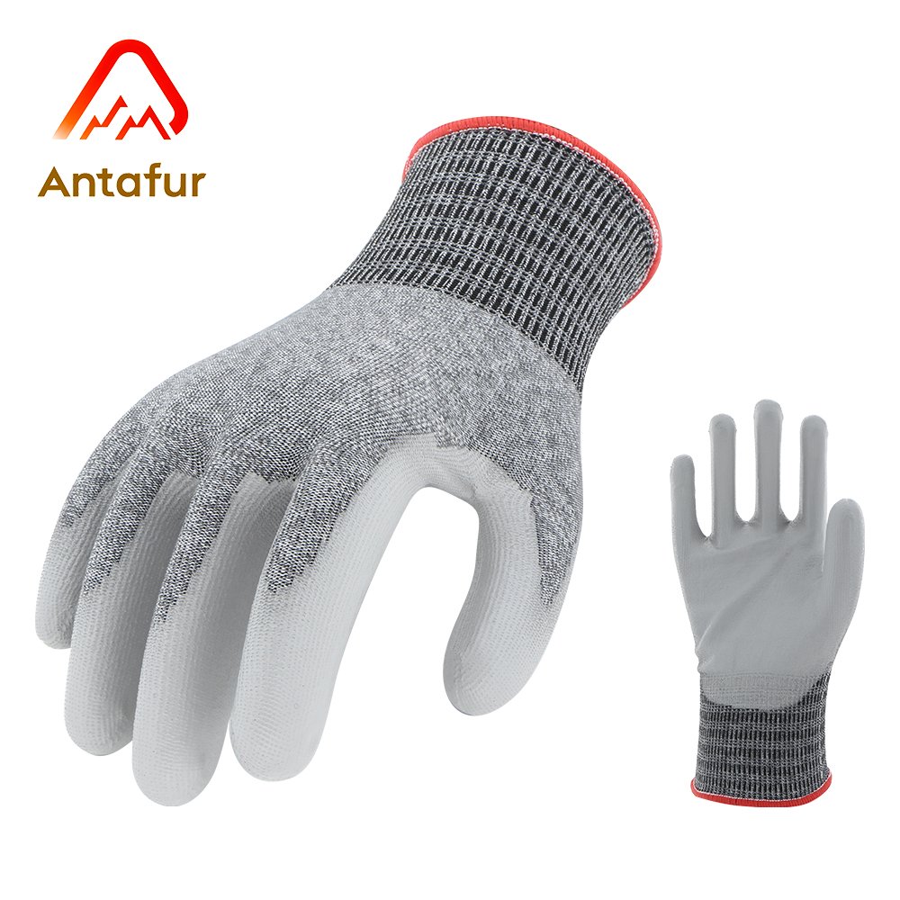 18G HPPE/Steel ANSI A4 Cut Resistant PU Coated Work Gloves | PU8400C