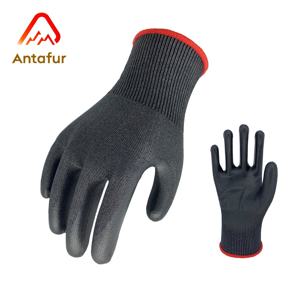 18G HPPE ANSI A4 Cut-Resistant PU Coated Work Gloves | PU8401F