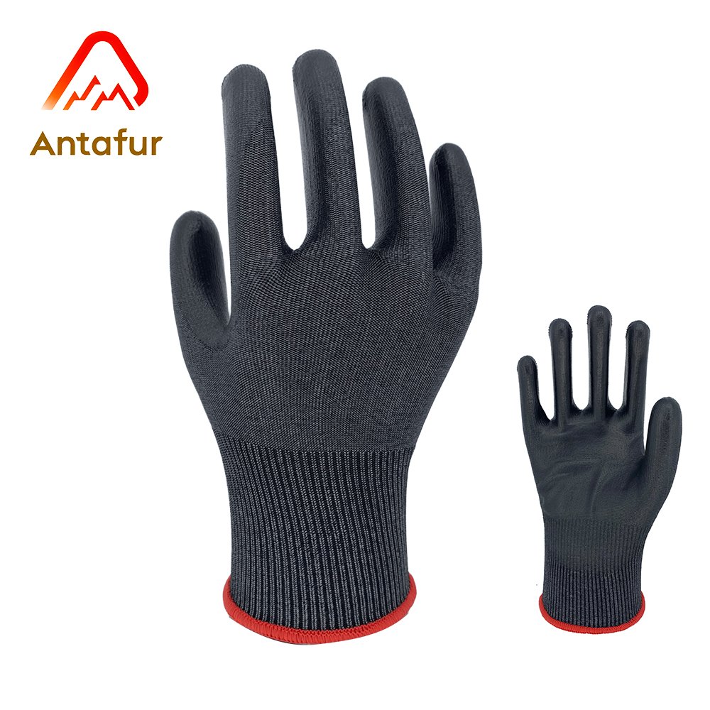 18G HPPE ANSI A4 Cut-Resistant PU Coated Work Gloves | PU8401F