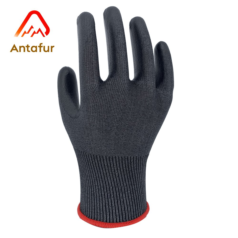 18G HPPE ANSI A4 Cut-Resistant PU Coated Work Gloves | PU8401F
