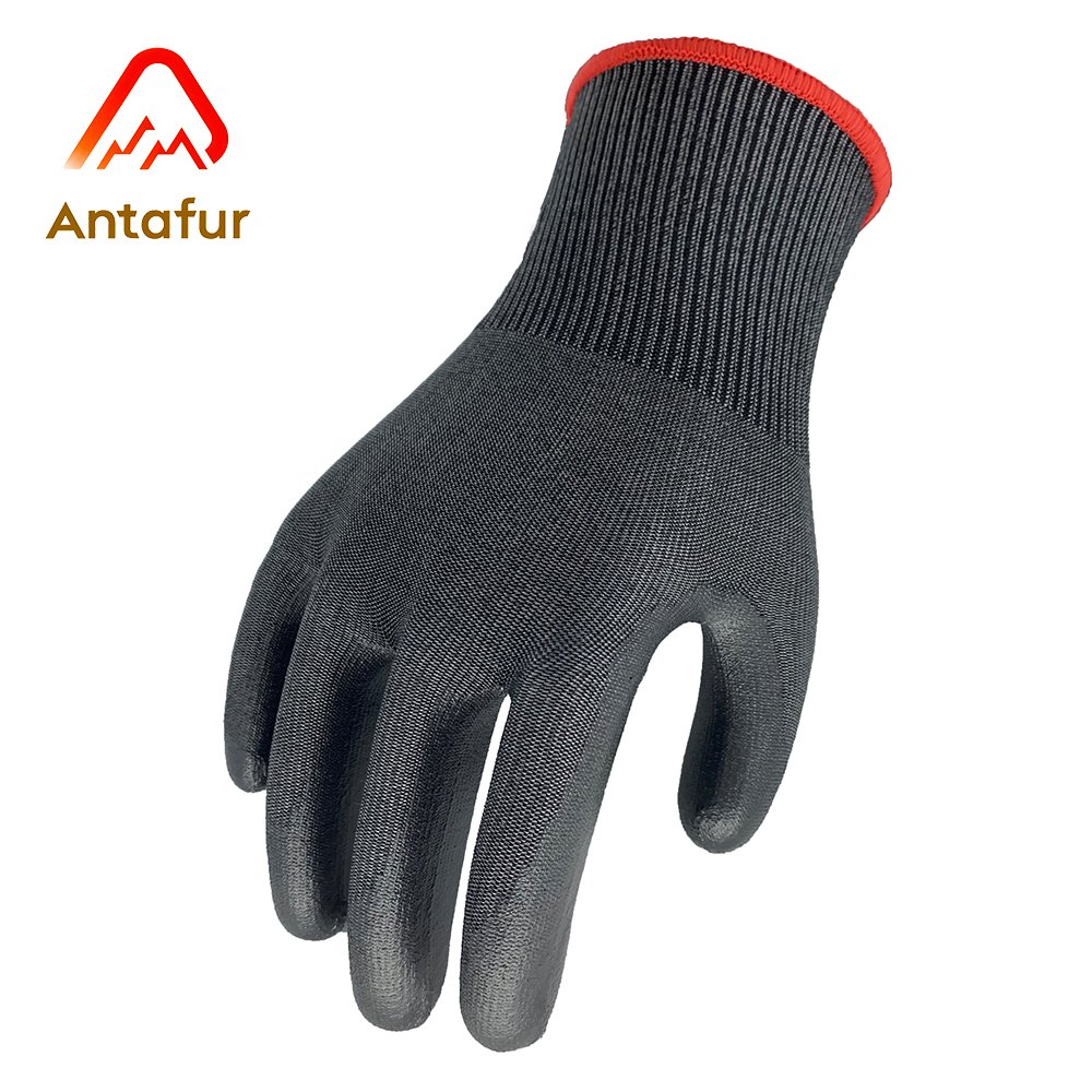 18G HPPE ANSI A4 Cut-Resistant PU Coated Work Gloves | PU8401F