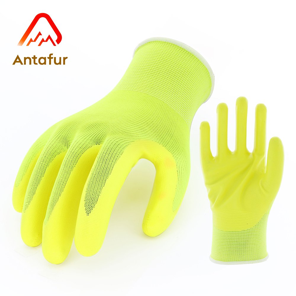 Hi-Vis Foam Nitrile General Duty Work Gloves | NFG3001